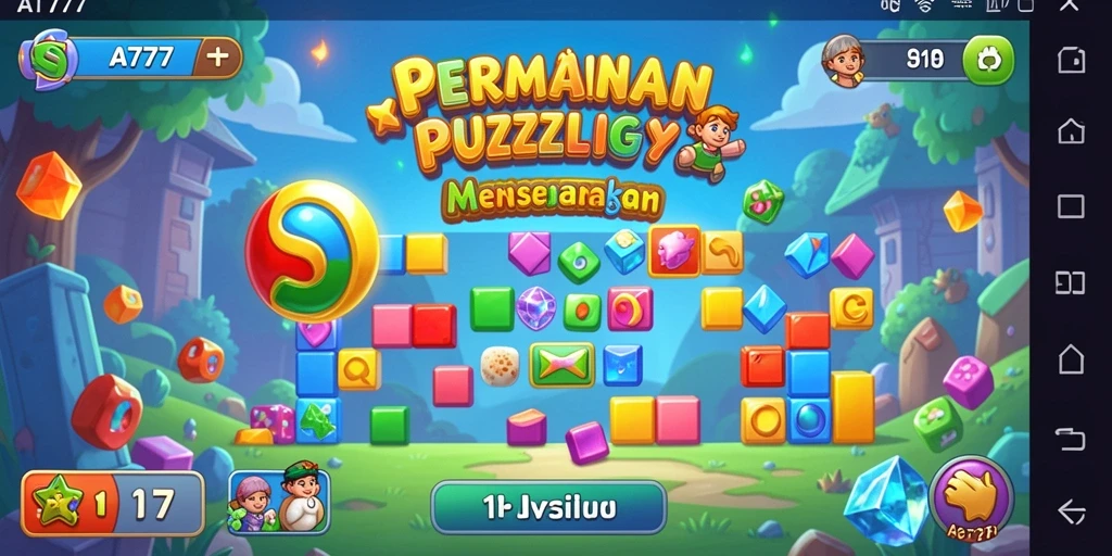 Screenshot gameplay AT777 menampilkan tantangan teka-teki yang seru.