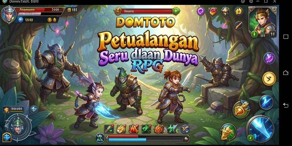 Tangkapan layar menampilkan aksi seru gameplay RPG di DOMTOTO.