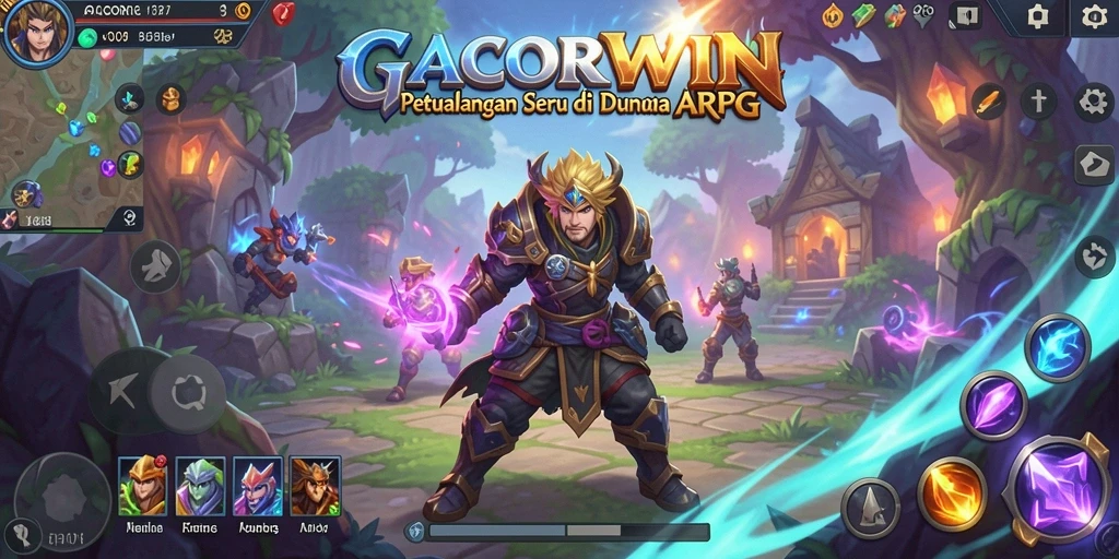 Tampilan gameplay seru dari GACORWIN dengan karakter beraksi.
