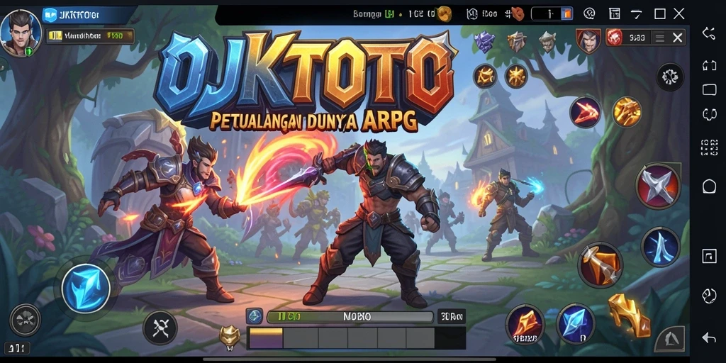 Gameplay OJKTOTO menampilkan pertarungan seru dan karakter unik.