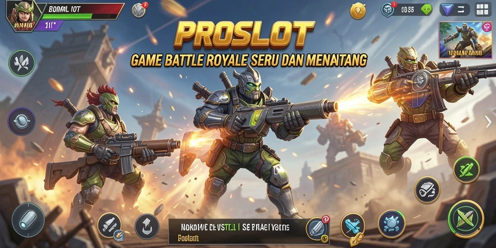 Tangkapan layar gameplay seru dalam PROSLOT Battle Royale.