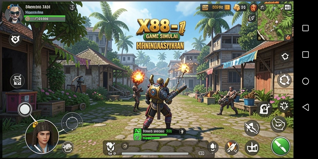 Screenshot X88 menunjukkan gameplay interaktif yang menyenangkan.